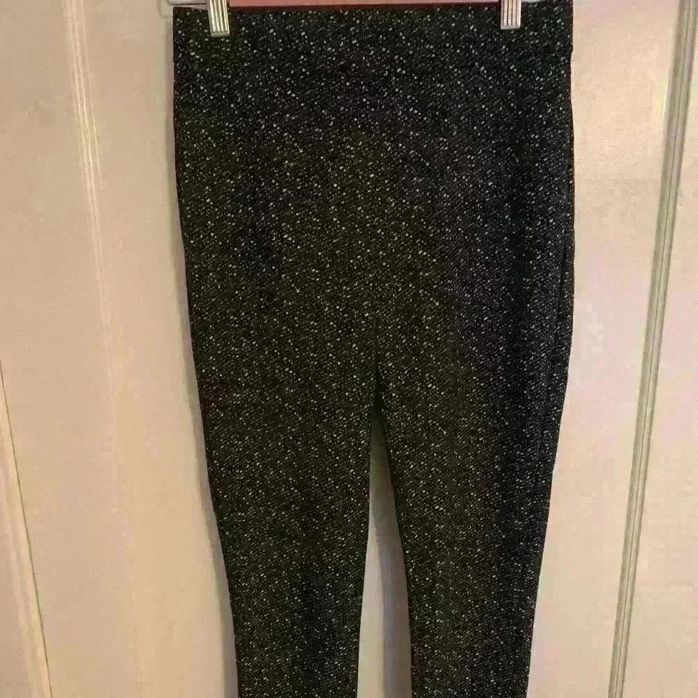 Theory Abdelle Mid Rise Pull On Stretch Faux Tweed Leggings Pants, Womens Size S